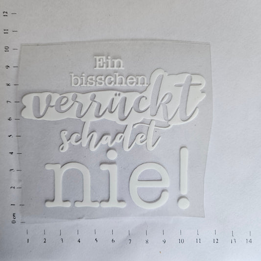 Rub On - 10cm - Verrückt weiß (1Stk)