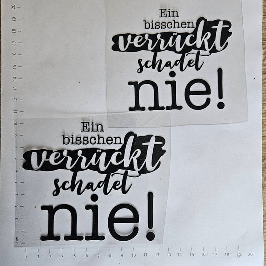 Rub On - 10cm - Verrückt (1Stk)