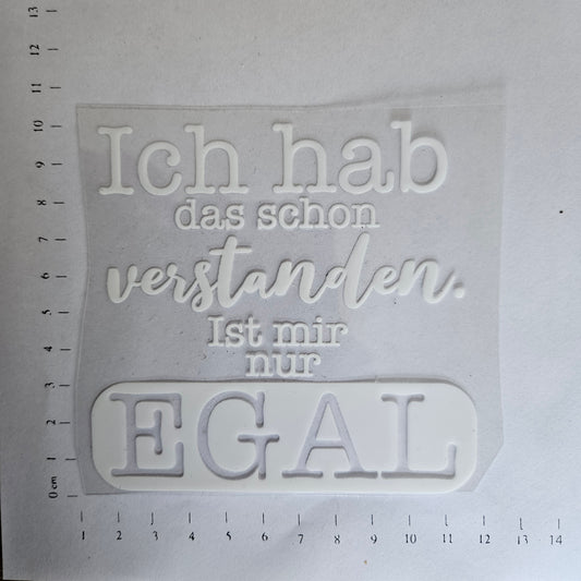 Rub On - 10cm - Egal weiß (1Stk)