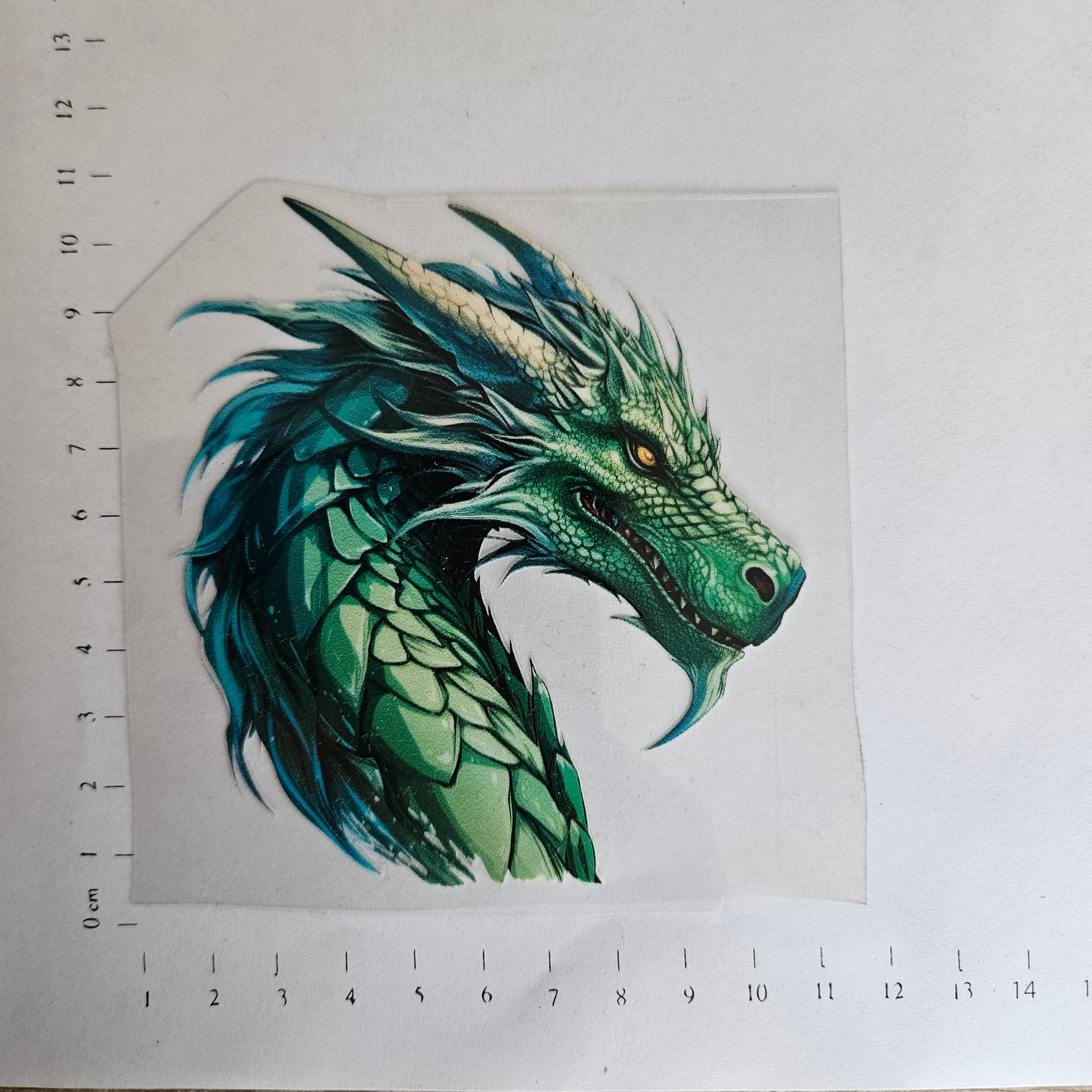 Rub On - 10cm - Drache Grün (1Stk)