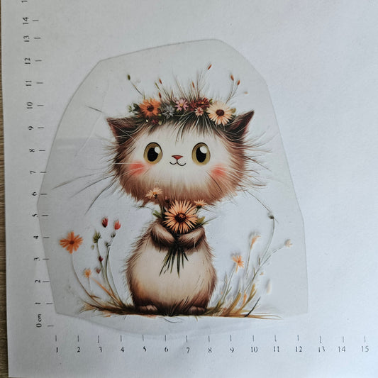 Rub On - 10cm - Süße Katze (1Stk)