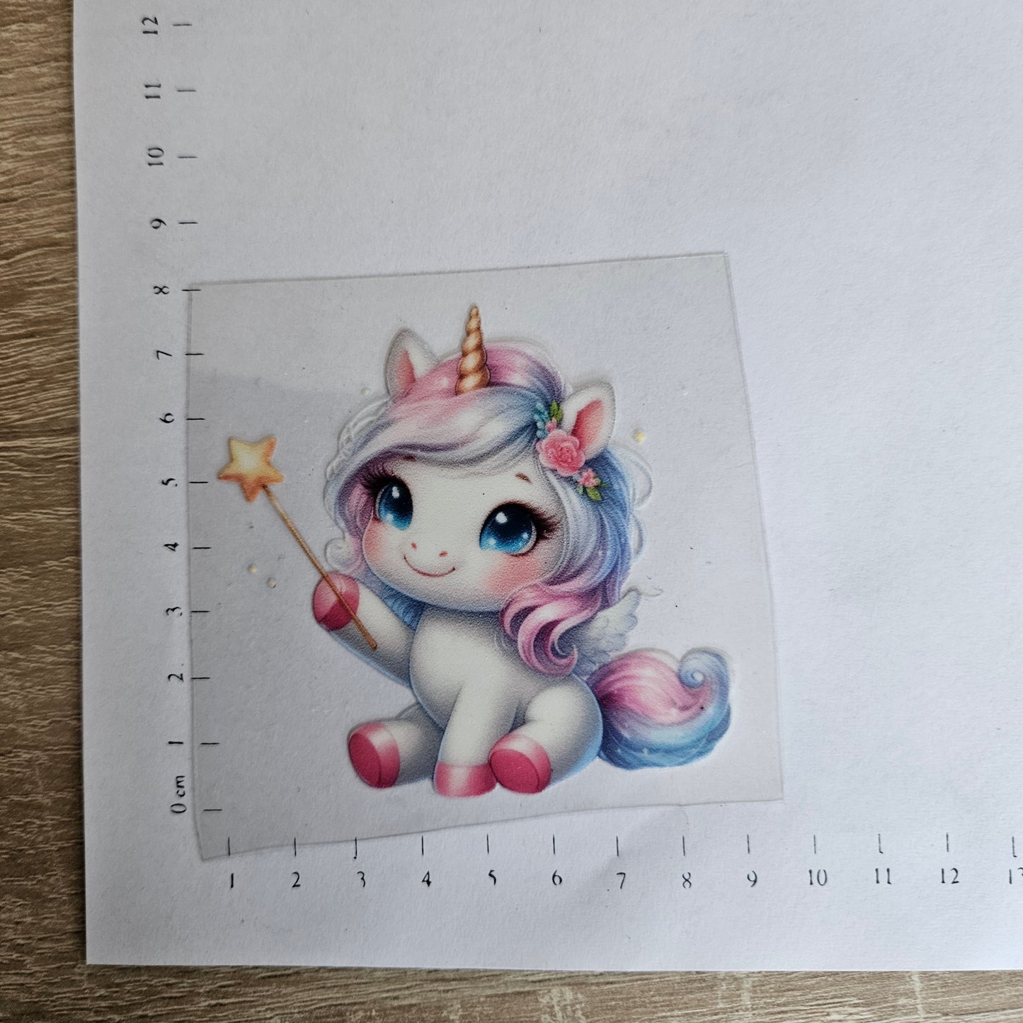 Rub On - 6cm - Einhorn Zauberstab