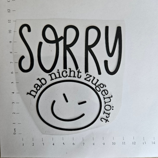 Rub On - 10cm - Sorry (1Stk)