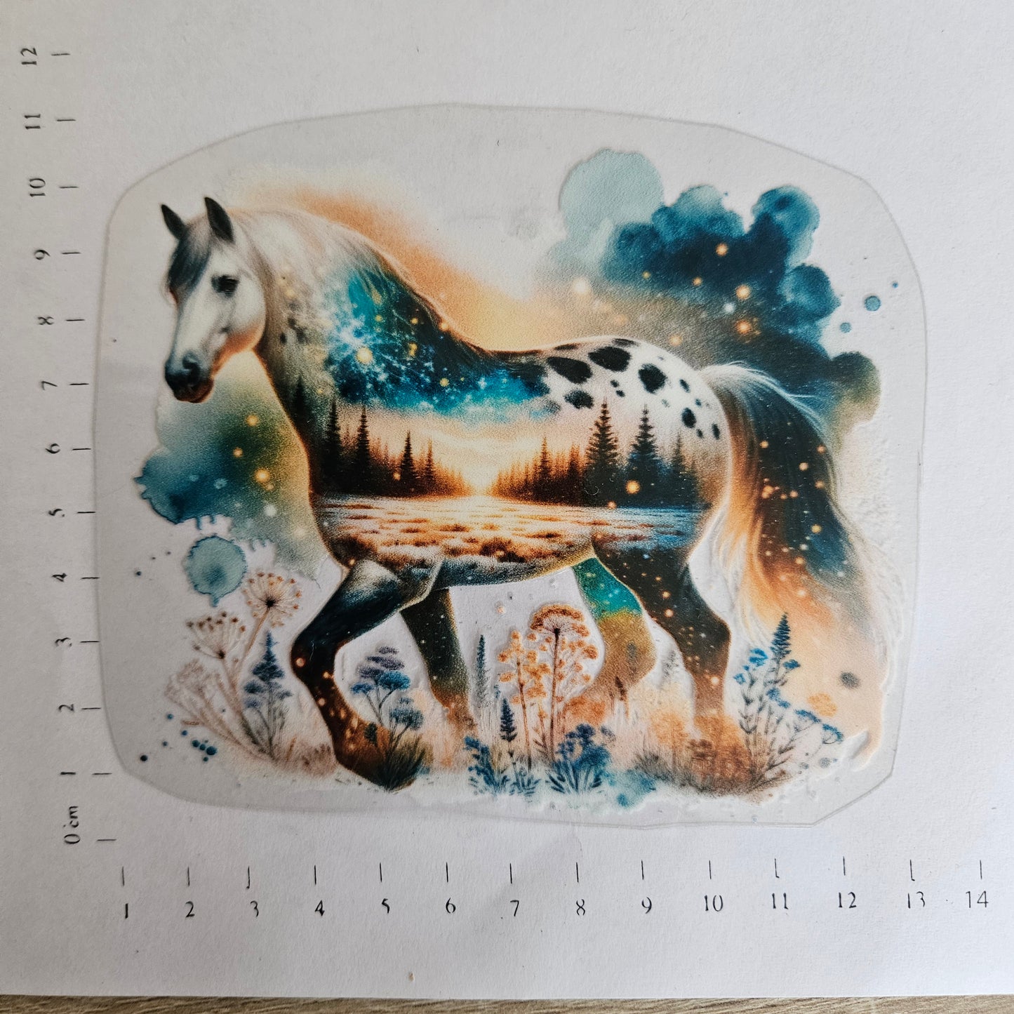 Rub On - 10cm - Pferd Landscape (1Stk)