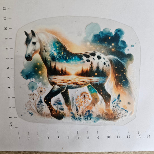 Rub On - 10cm - Pferd Landscape (1Stk)