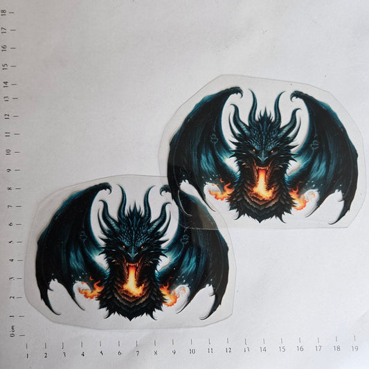 Rub On - Drache Feuer 10cm - (1Stk)