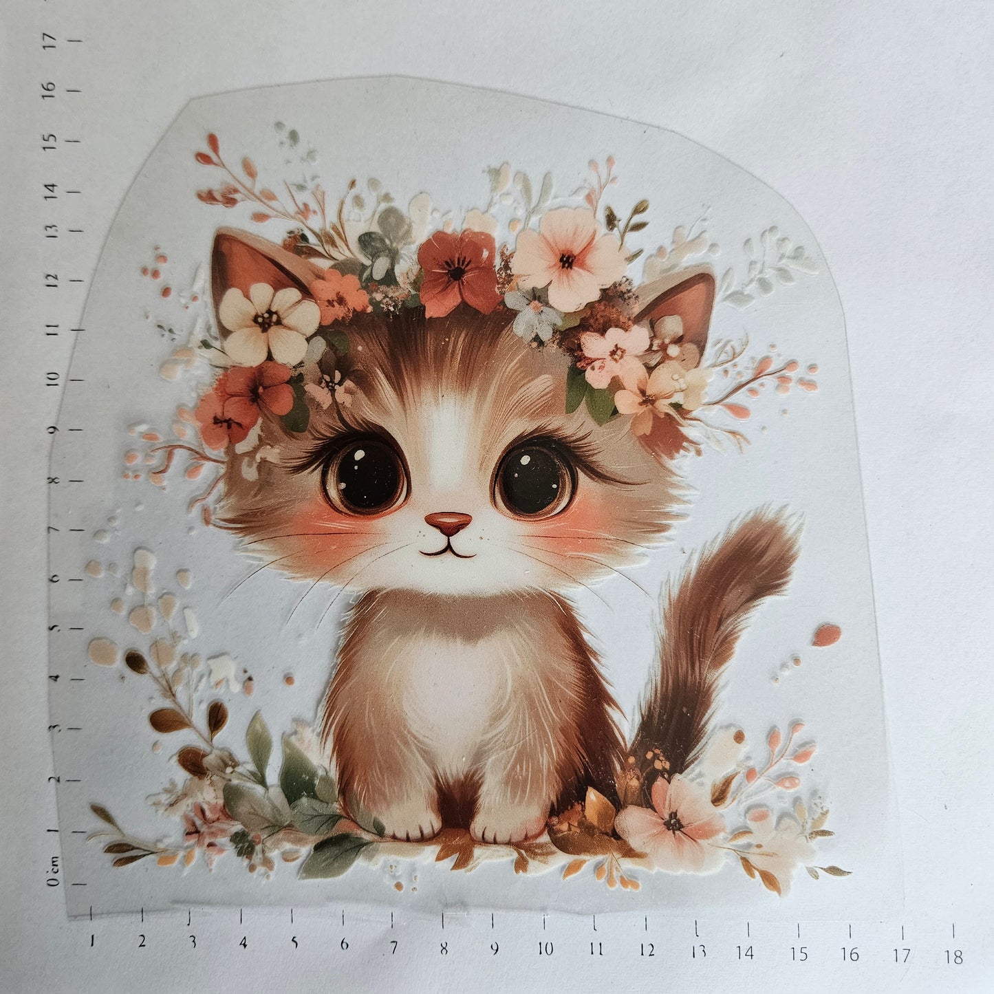 Rub On - ca. 15 cm - Süße Katze (1Stk)