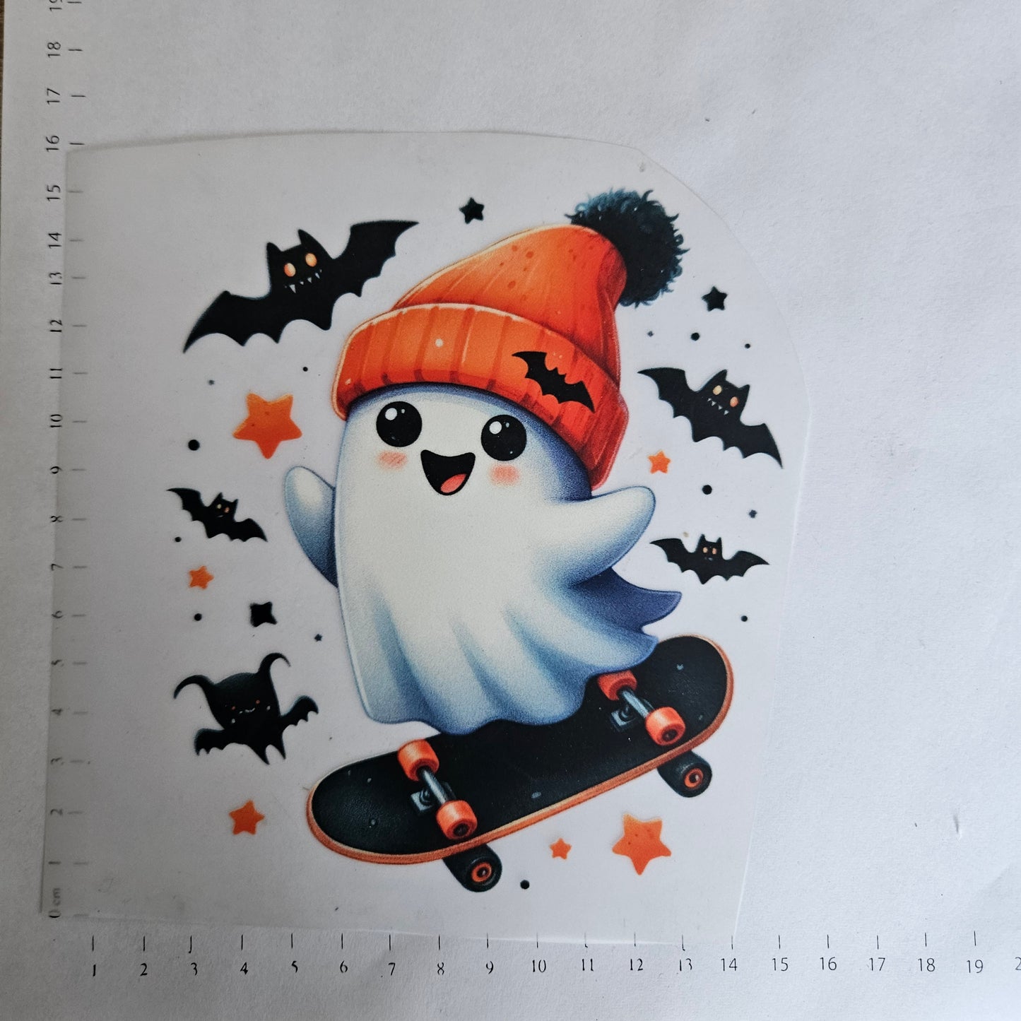 Bügelbild - ca. 15cm - Skater Geist
