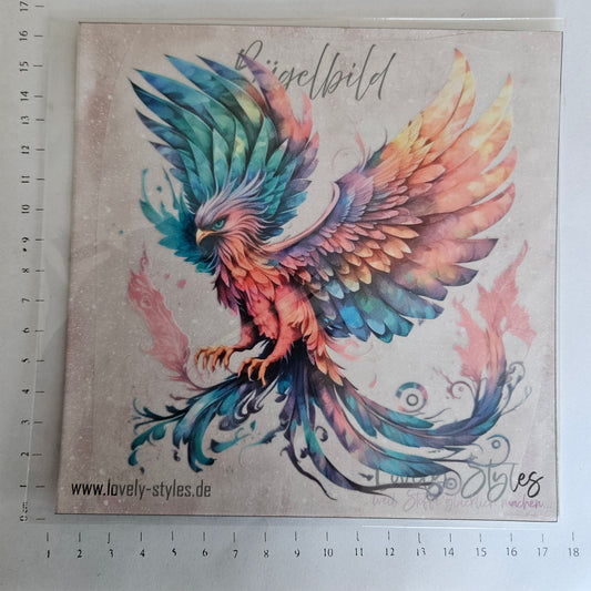 Bügelbild - ca. 15cm - Phoenix
