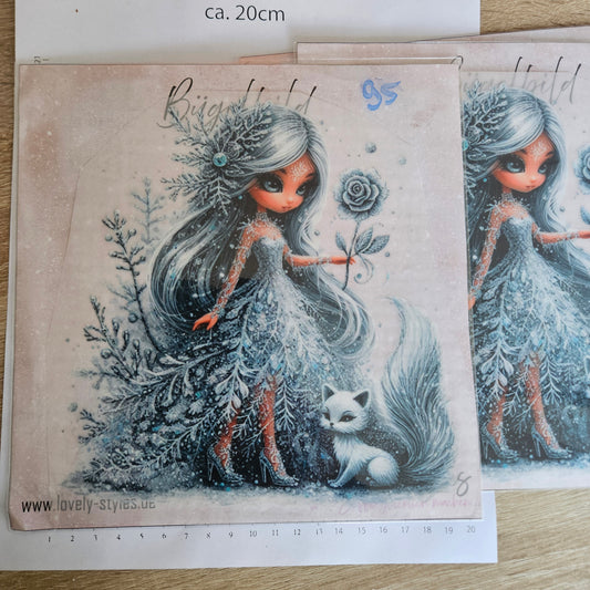 Bügelbild - ca. 20cm - Winterprinzessin