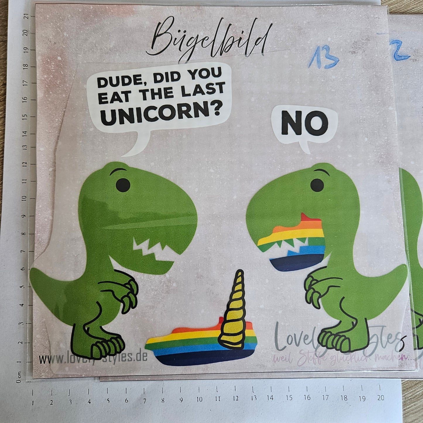 Bügelbild - ca. 20cm - Did you eat?