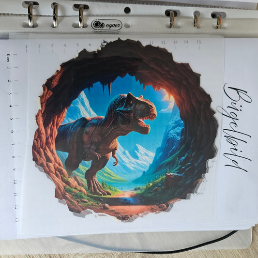 Bügelbild - ca. 15cm - T Rex 3D 2