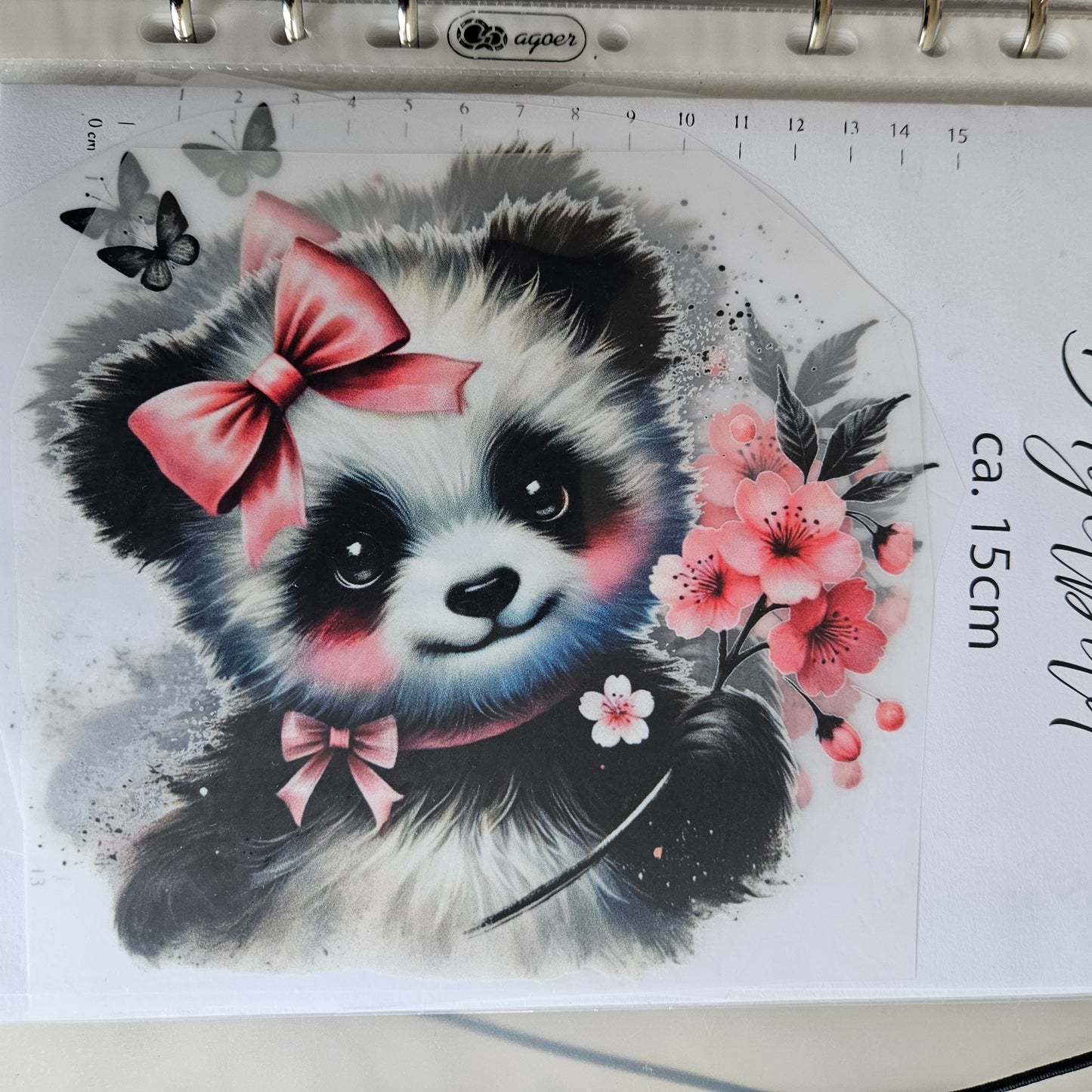 Bügelbild - ca. 15cm - Süßer Panda