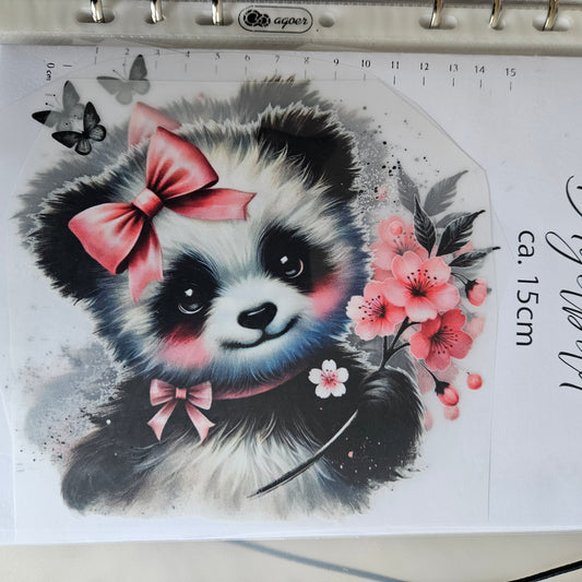 Bügelbild - ca. 15cm - Süßer Panda