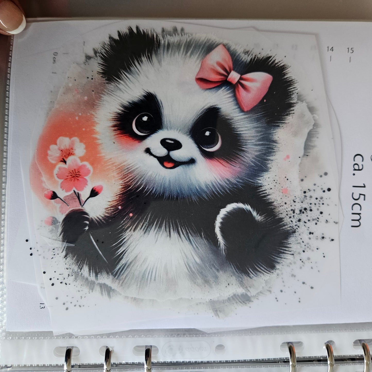 Bügelbild - ca. 15cm - Süßer Panda