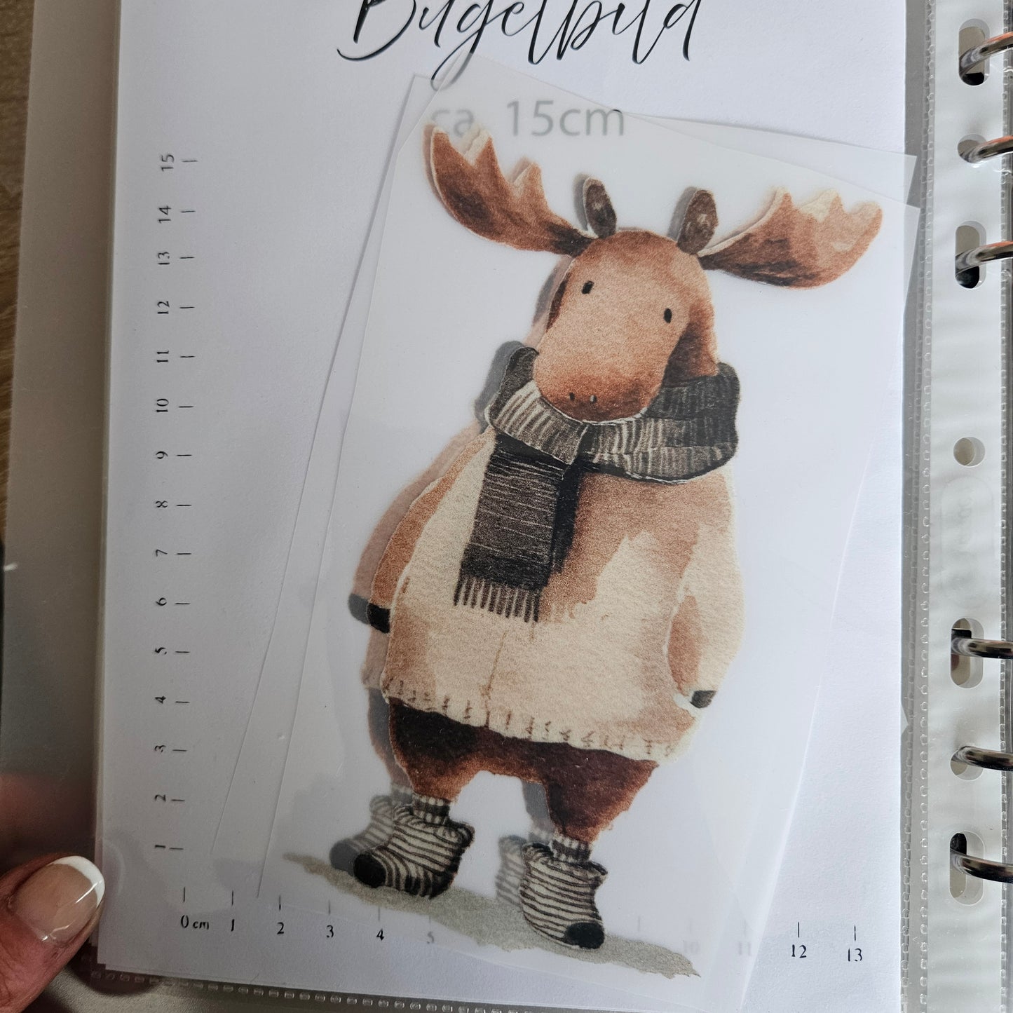 Bügelbild - ca. 15cm - Süßer Elch