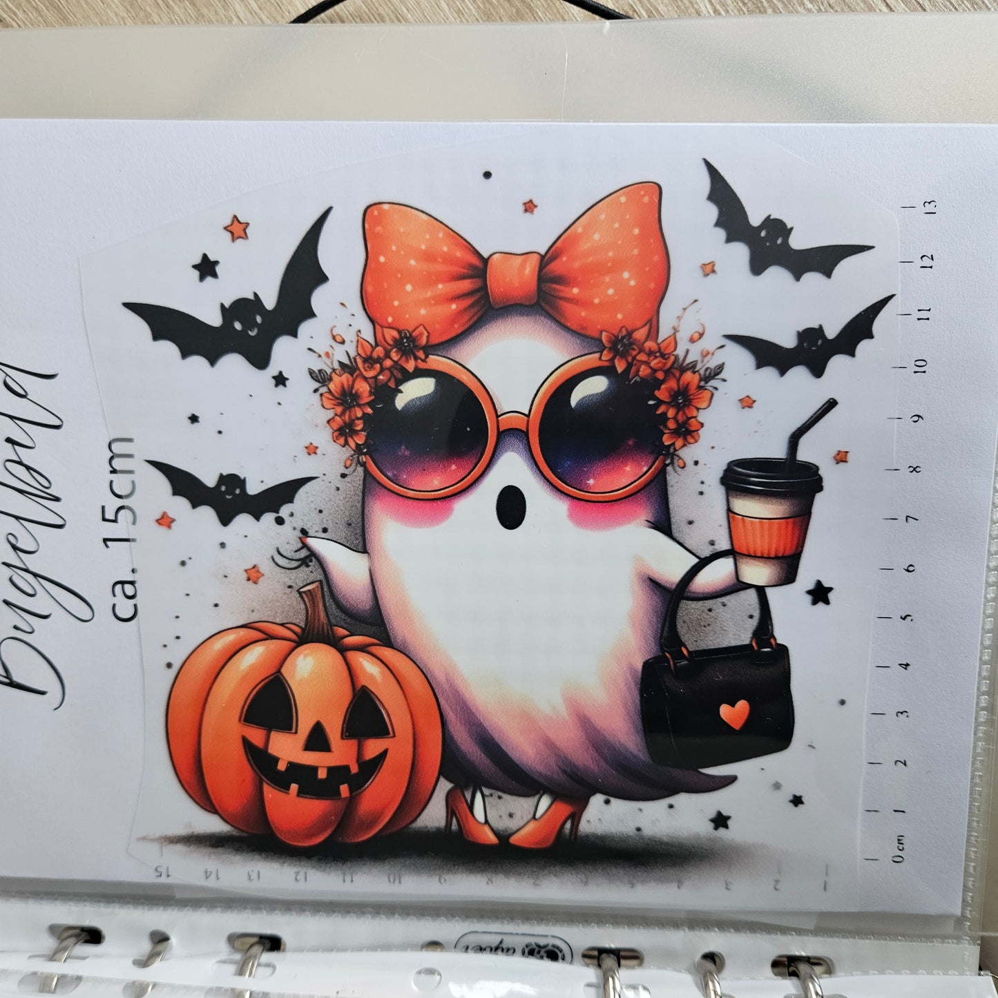Bügelbild - ca. 15cm - Geist Mädchen Stylisch