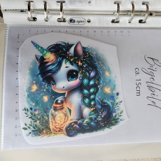 Bügelbild - ca. 15cm - Magic Einhorn 3