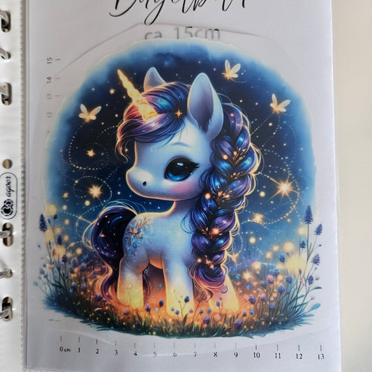 Bügelbild - ca. 15cm - Magic Einhorn 4