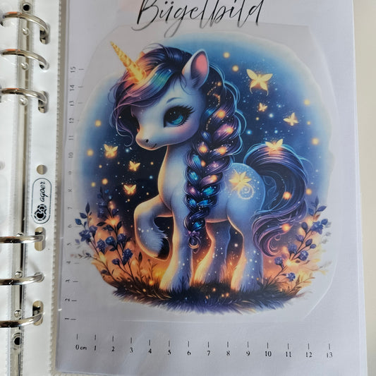 Bügelbild - ca. 15cm - Magic Einhorn 1