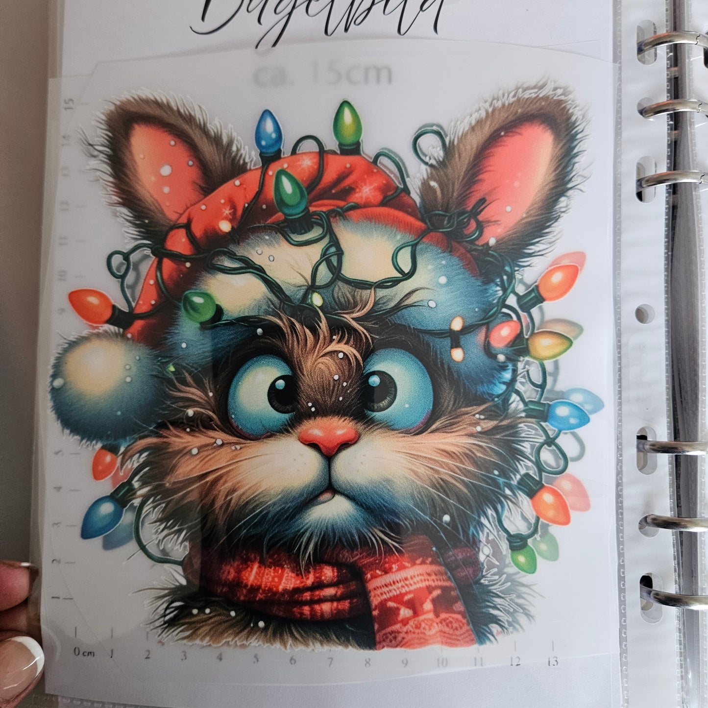 Bügelbild - ca. 15cm - Tollpatsch Hase Lichterkette