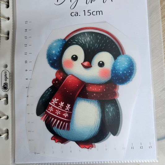 Bügelbild - ca. 14cm - Winterpinguin