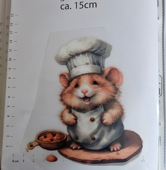 Bügelbild - ca. 15cm - Maus Cookie