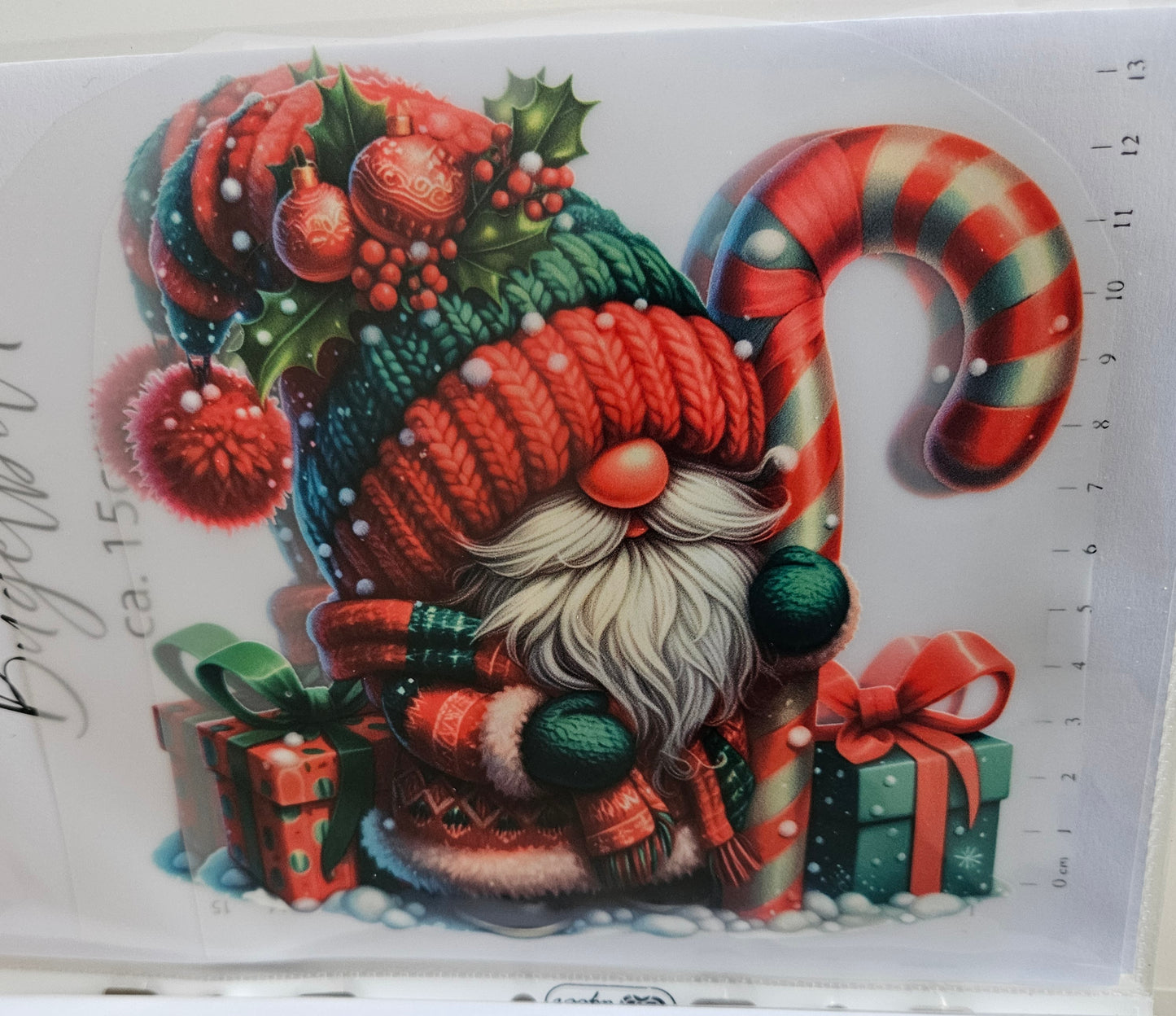 Bügelbild - ca. 15cm - Weihnachtsgnom 2