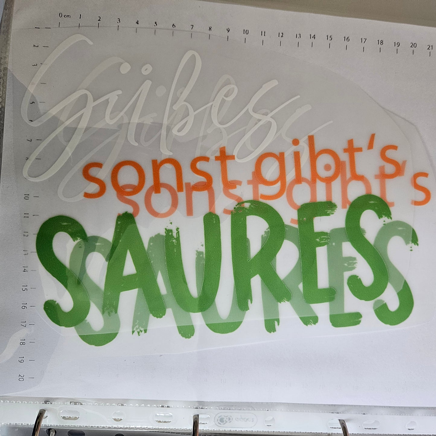 Bügelbild - ca. 20cm - Süßes sonst gibt´s saures