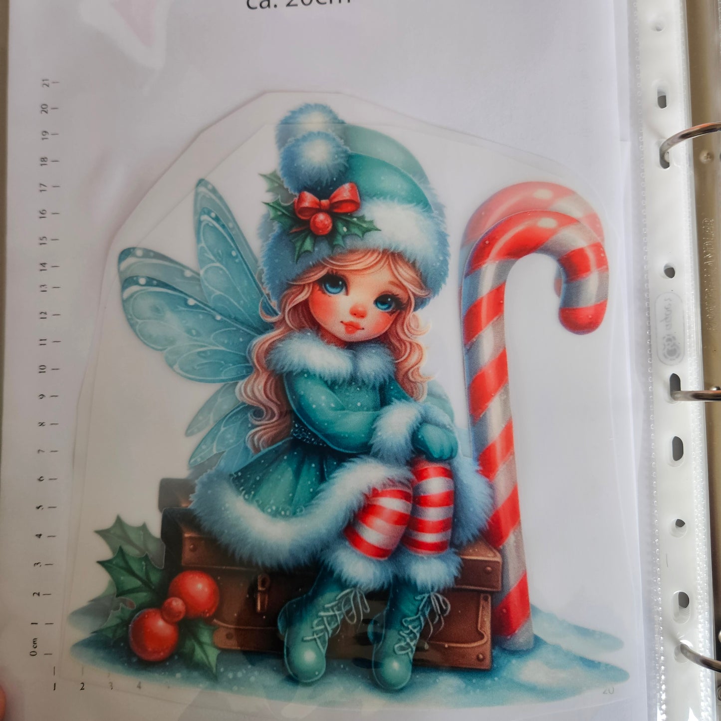 Bügelbild - ca. 20cm - Fee Zuckerstange