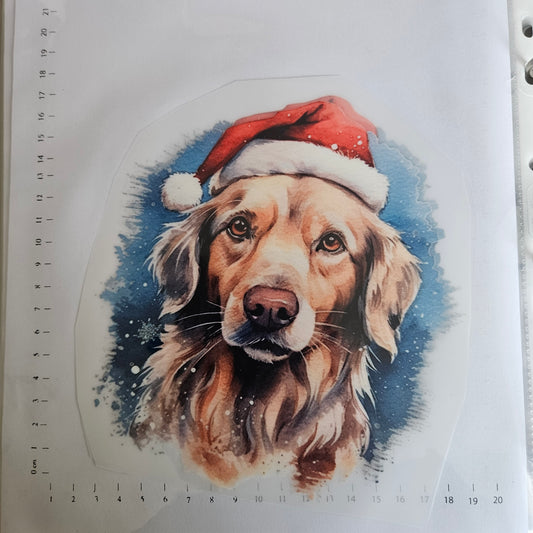 Bügelbild - ca. 20cm - Winterhund