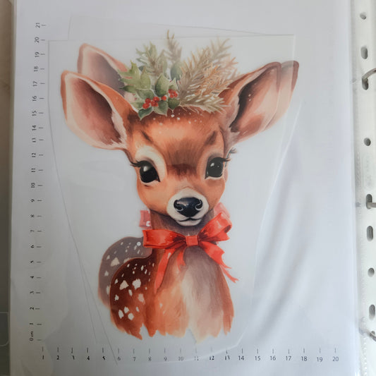 Bügelbild - ca. 20cm - Winterreh