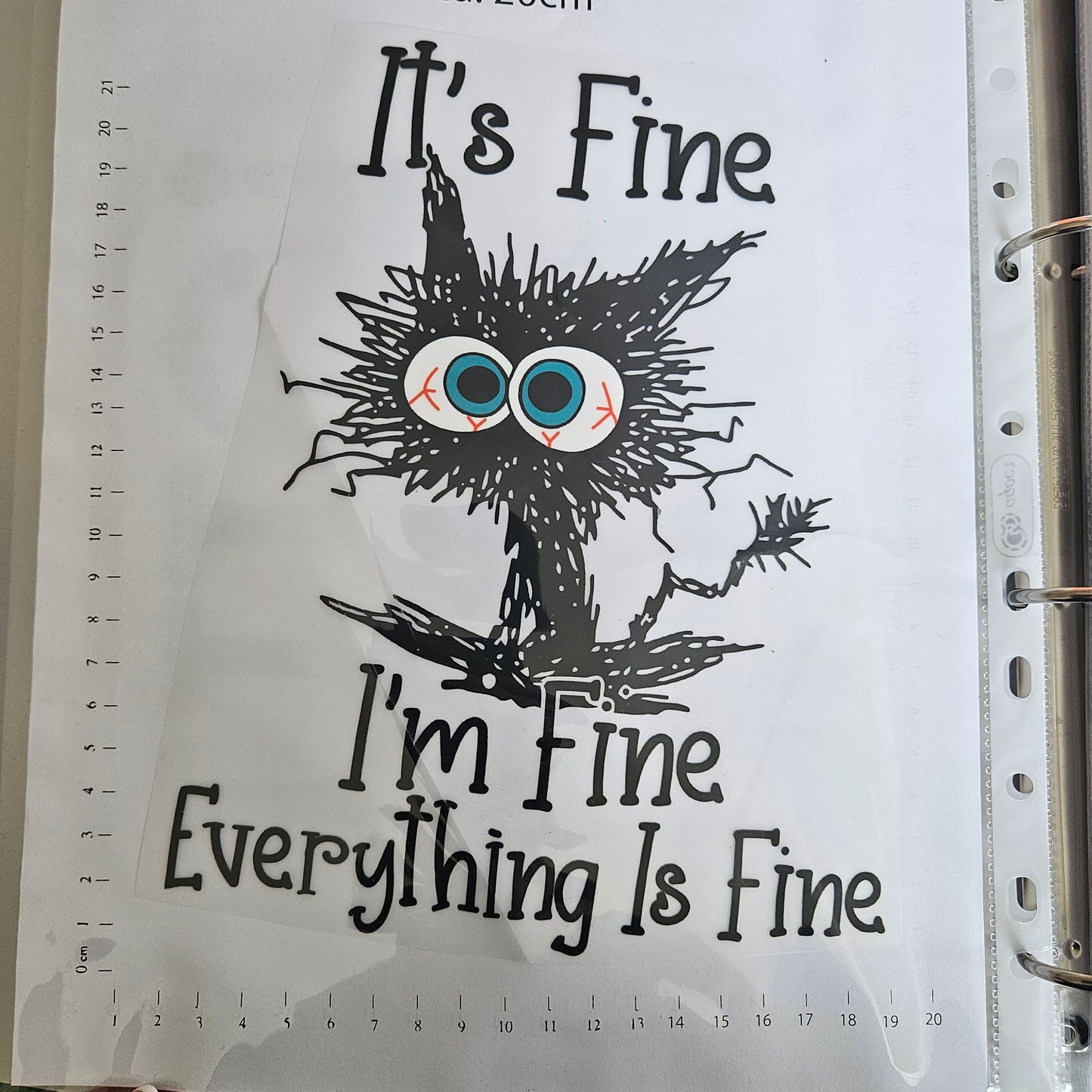 Bügelbild - ca. 20cm - Its fine