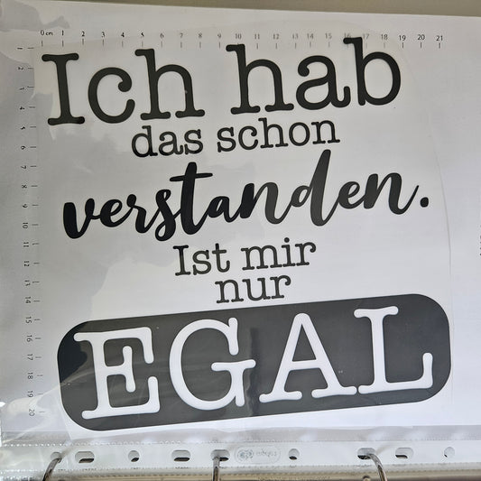 Bügelbild - ca. 20cm - Ich hab das schon verstanden