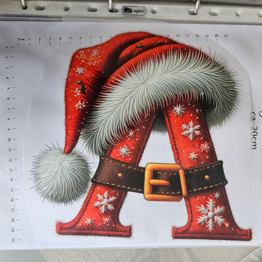 Bügelbild - ca. 20cm - Buchstabe Weihnachten "A"