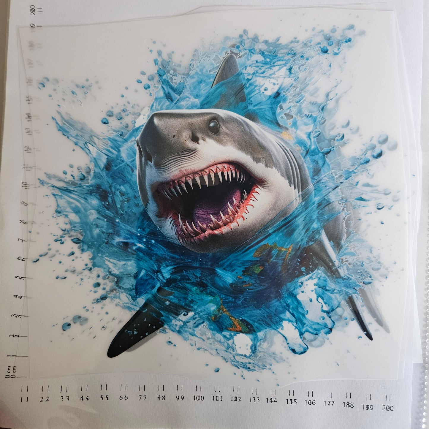 Bügelbild - ca. 20cm - Hai