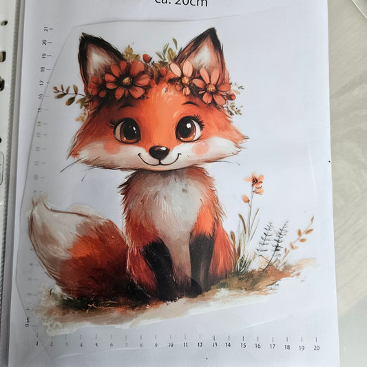 Bügelbild - ca. 20cm - Süßer Fuchs