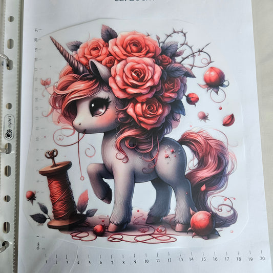 Bügelbild - ca. 20cm - Sewing Einhorn