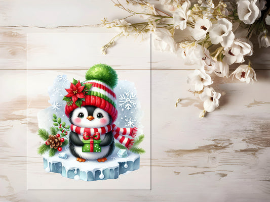 Bügelbild -  Winter Pinguin #0915