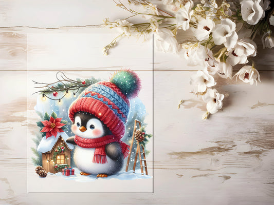 Bügelbild -  Winter Pinguin #0914