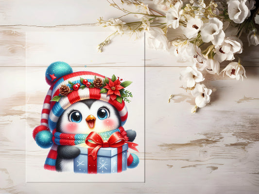 Bügelbild -  Winter Pinguin #0916