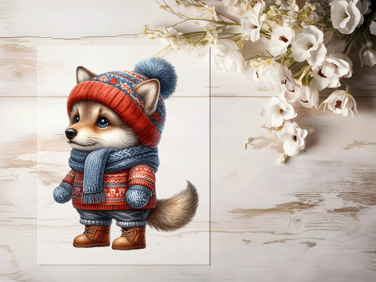 Bügelbild -  Winter Wolf #0941