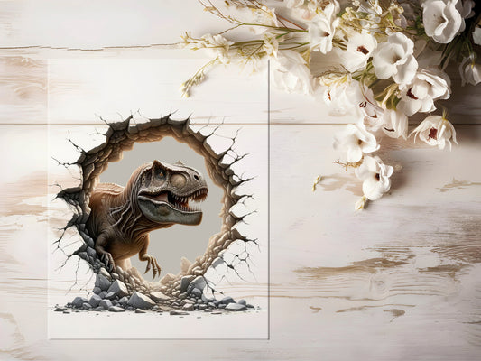 Auktion - Bügelbild - Dino 3D #0998 - 20cm