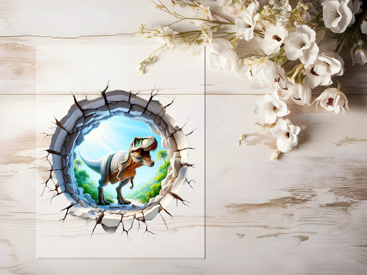 Auktion - Bügelbild - Dino 3D #0997 - 20cm