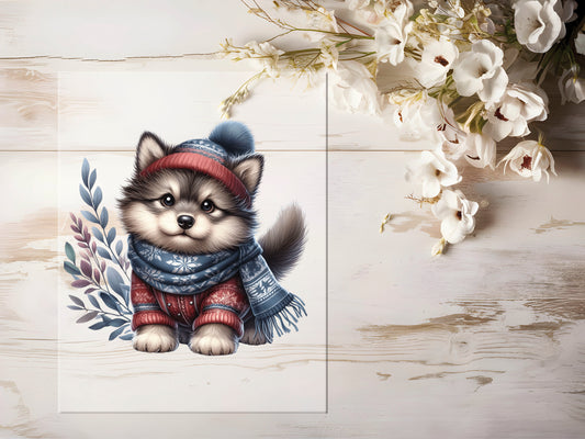 Bügelbild -  Winter Wolf #0939