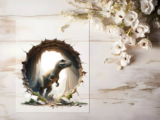 Auktion - Bügelbild - Dino 3D #0996 - 20cm