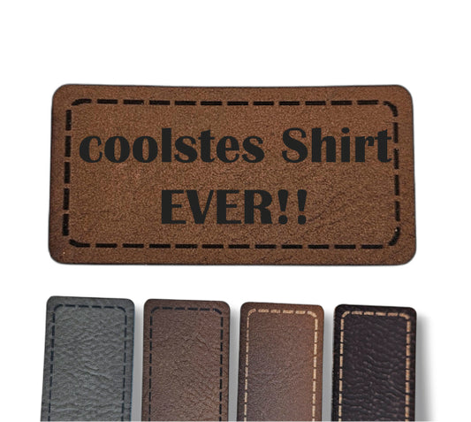 Kunstleder Patch - Rechteck - coolstes Shirt ever