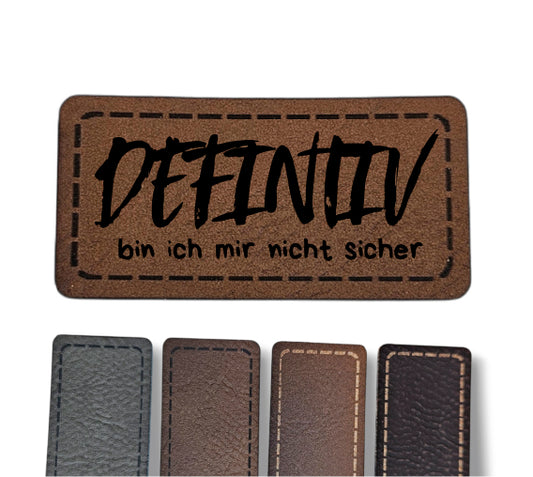 Kunstleder Patch - Rechteck - Defintiv bin ich mir nicht sicher