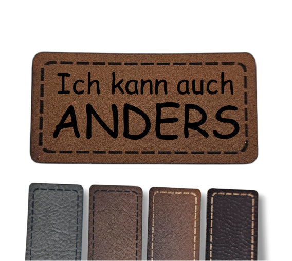 Kunstleder Patch - Rechteck - Ich kann auch anders