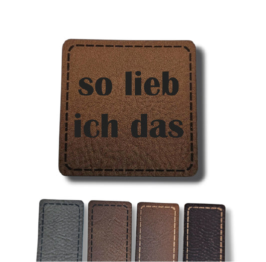 Kunstleder Patch - So lieb ich das